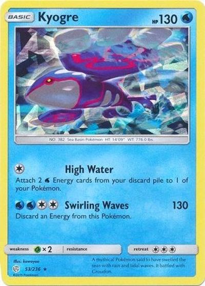 Kyogre - 53/236 (Cracked Ice Holo) card art