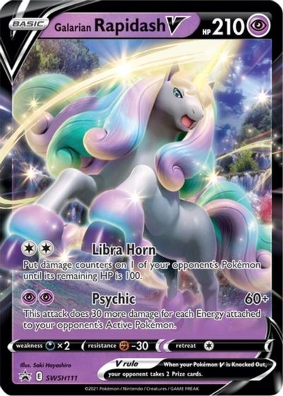 Galarian Rapidash V - SWSH111 card art