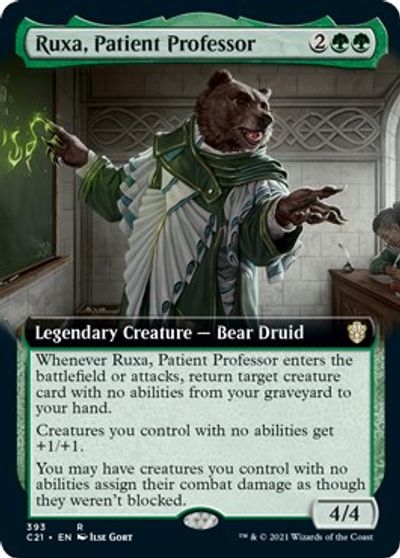 Ruxa, Patient Professor (Extended Art) card art