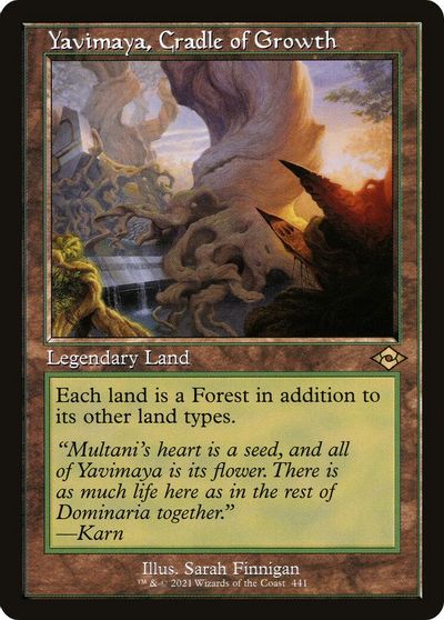 Yavimaya, Cradle of Growth (Retro Frame) card art