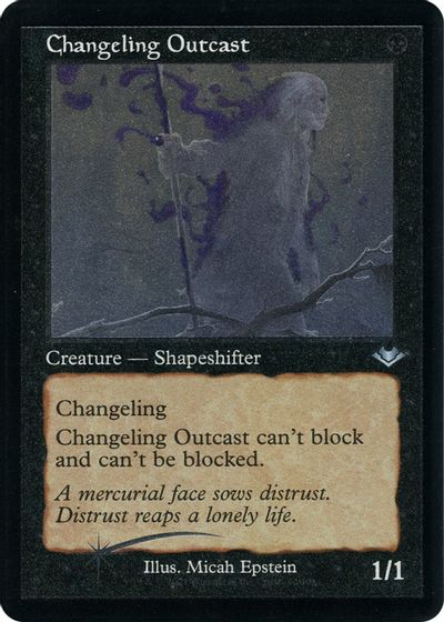 Changeling Outcast (Retro Frame) (Foil Etched) card art