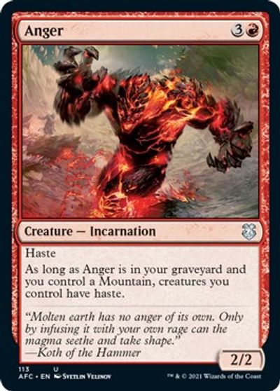 Anger card art