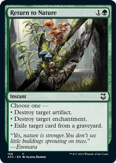 Return to Nature card art