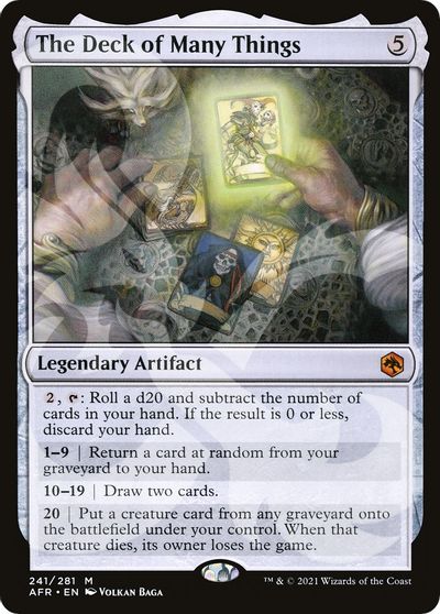 The Deck of Many Things card art