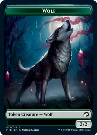 Wolf Token card art