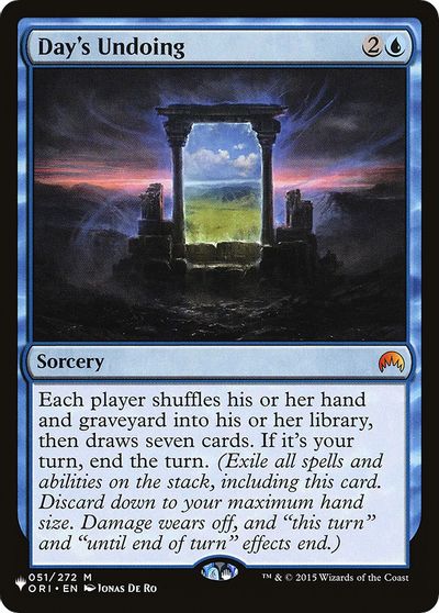 Day's Undoing card art