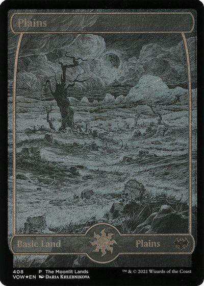 Plains (Moonlit Land) (Foil Etched) card art