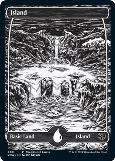 Island (Moonlit Land) (Foil Etched) card art