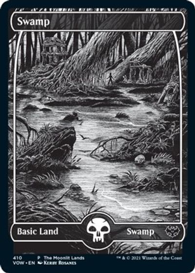 Swamp (Moonlit Land) (Foil Etched) card art