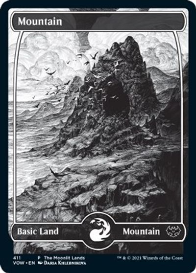 Mountain (Moonlit Land) (Foil Etched) card art