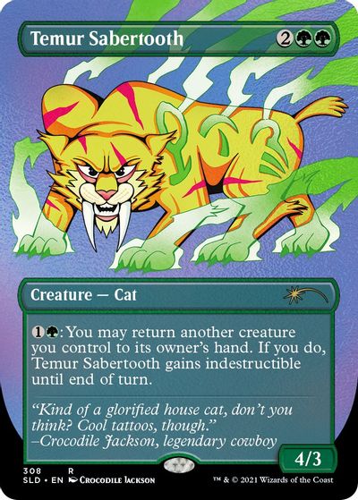 Temur Sabertooth (Foil Etched) card art