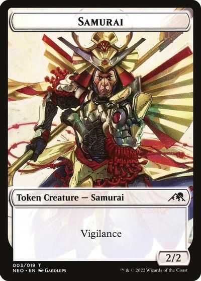 Samurai (003) // Goblin Shaman (008) Double-sided Token card art