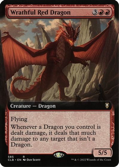Wrathful Red Dragon (Extended Art) card art
