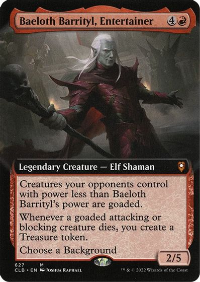 Baeloth Barrityl, Entertainer (Extended Art) card art