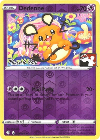 Dedenne - 78/189 (Pokemon League) [Thank You] card art