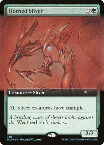 Horned Sliver (Extended Art) card art
