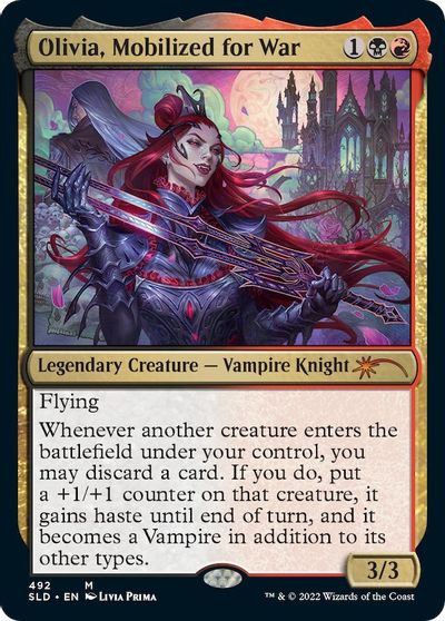 Olivia, Mobilized for War card art