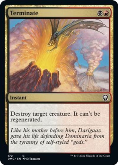 Terminate card art