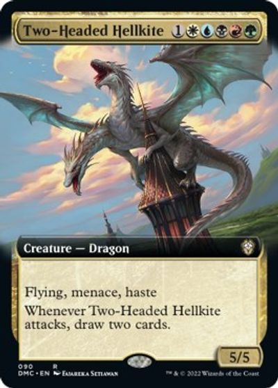 Two-Headed Hellkite (Extended Art) card art