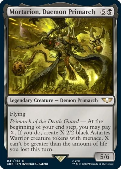 Mortarion, Daemon Primarch (Surge Foil) card art