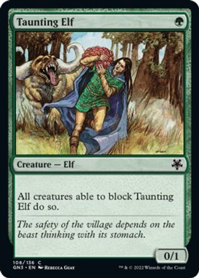 Taunting Elf card art