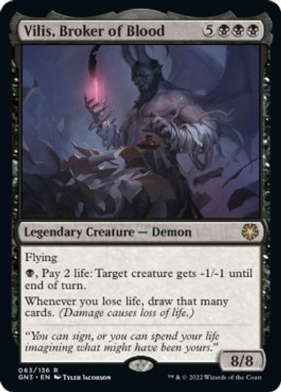 Vilis, Broker of Blood card art