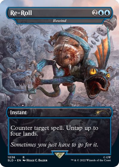 Re-Roll - Rewind (Borderless) card art