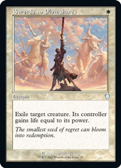 Swords to Plowshares (Retro Frame) card art