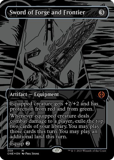Sword of Forge and Frontier (Oil Slick Raised Foil) card art