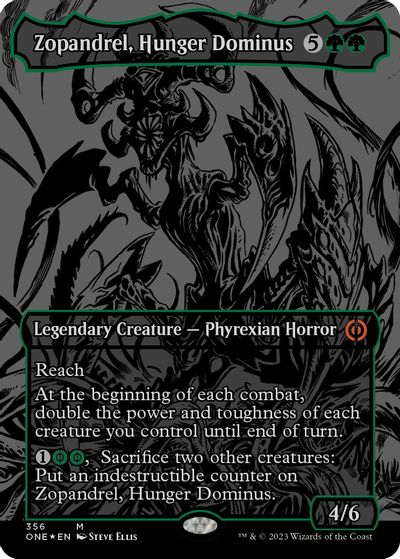 Zopandrel, Hunger Dominus (Oil Slick Raised Foil) card art