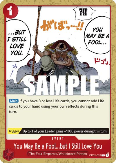 You May Be a Fool...but I Still Love You card art
