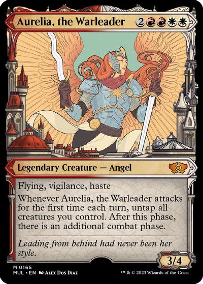 Aurelia, the Warleader (Halo Foil) card art