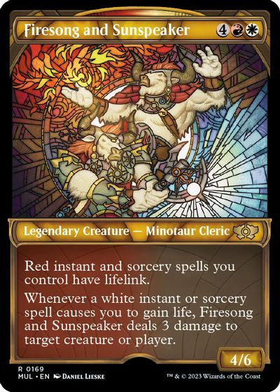 Firesong and Sunspeaker (Halo Foil) card art
