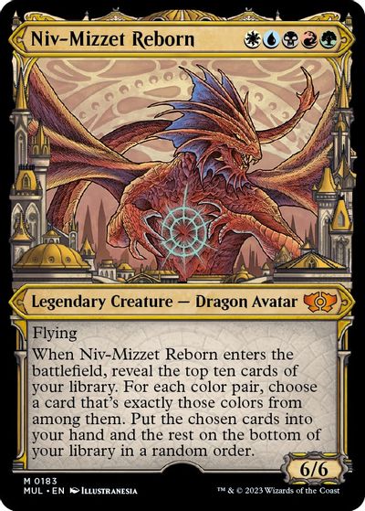 Niv-Mizzet Reborn (Halo Foil) card art