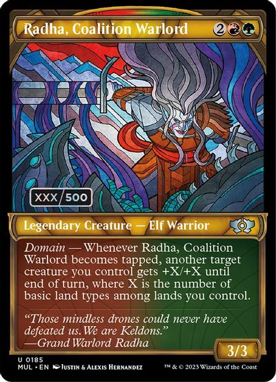 Radha, Coalition Warlord (Serial Numbered) card art