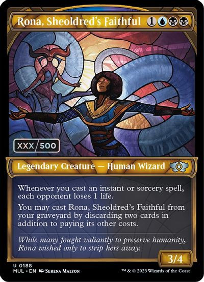 Rona, Sheoldred's Faithful (Serial Numbered) card art