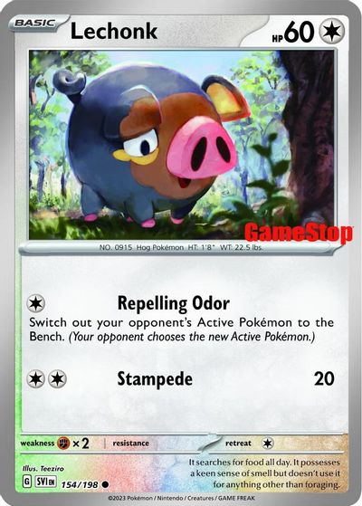 Lechonk - 154/198 (GameStop Promo) card art