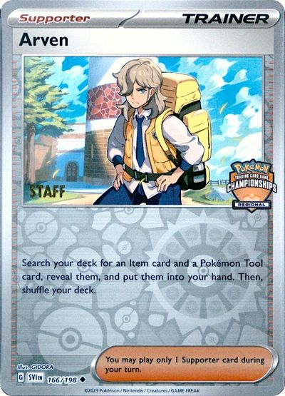 Arven - 166/198 (Regional Championships) [Staff] card art
