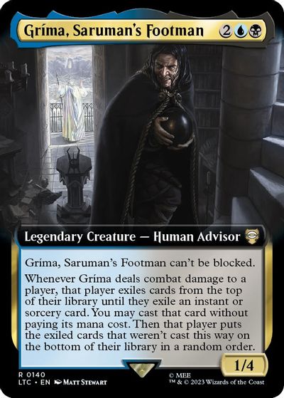 Grima, Saruman's Footman (Extended Art) card art
