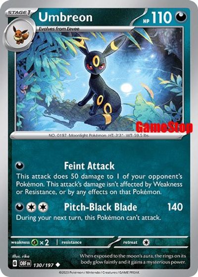 Umbreon - 130/197 (GameStop Exclusive) card art