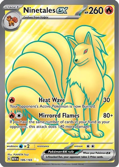 Ninetales ex - 186/165 card art