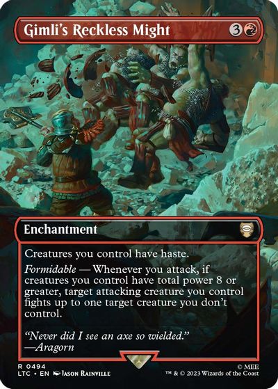 Gimli's Reckless Might (Borderless) card art
