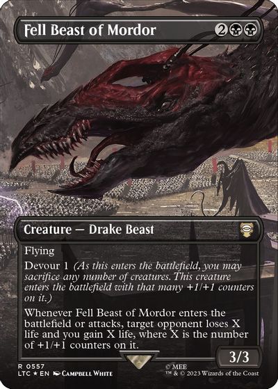 Fell Beast of Mordor (Borderless) (Surge Foil) card art