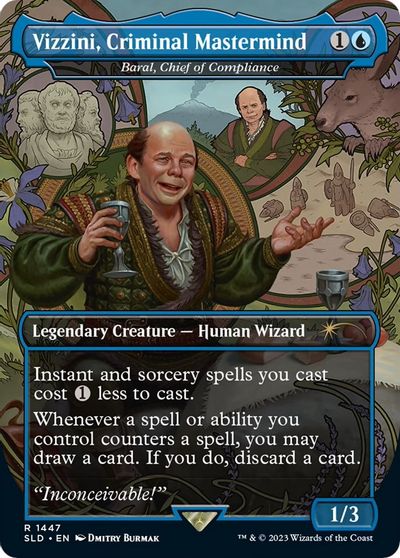Vizzini, Criminal Mastermind - Baral, Chief of Compliance card art