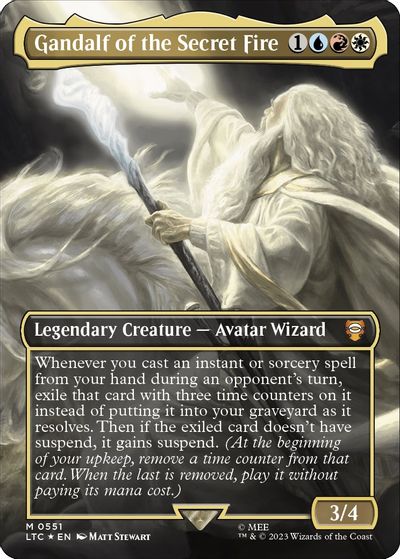 Gandalf of the Secret Fire (Borderless) (Surge Foil) card art