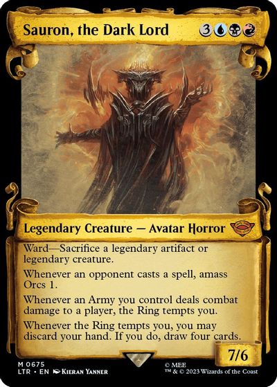 Sauron, the Dark Lord (Showcase Scrolls) card art