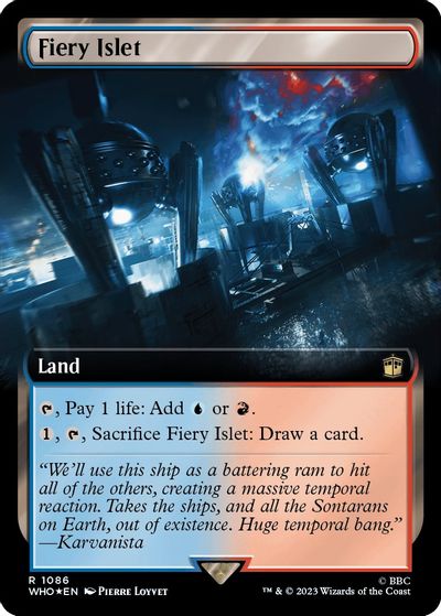 Fiery Islet (Extended Art) (Surge Foil) card art