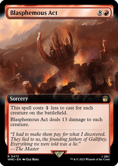 Blasphemous Act (Extended Art) card art