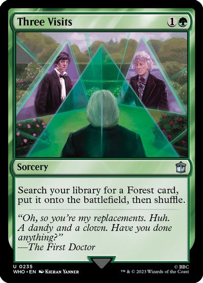 Three Visits card art