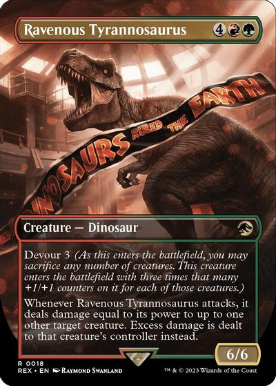 Ravenous Tyrannosaurus (Borderless) card art